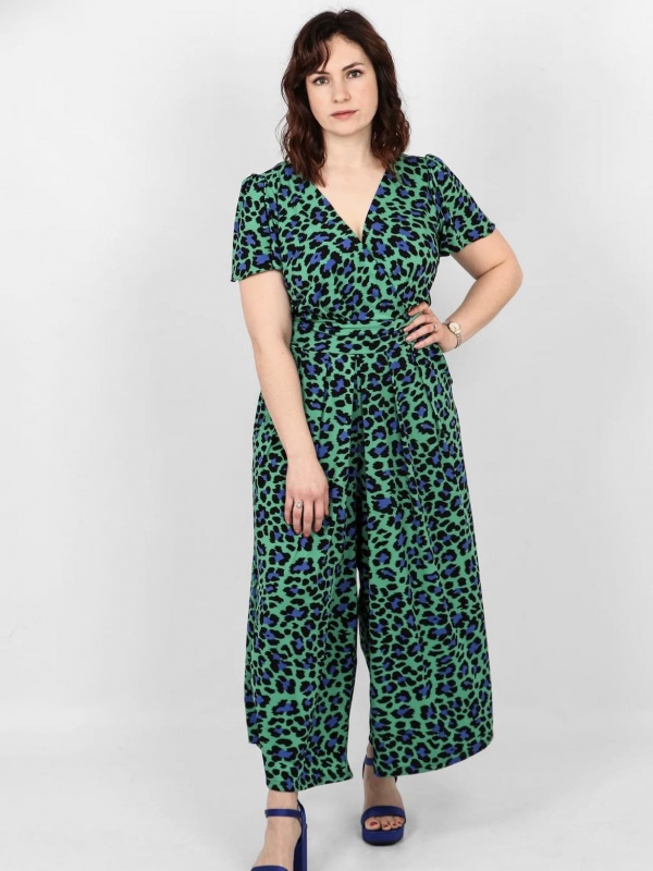 Animal print deals jumpsuit uk